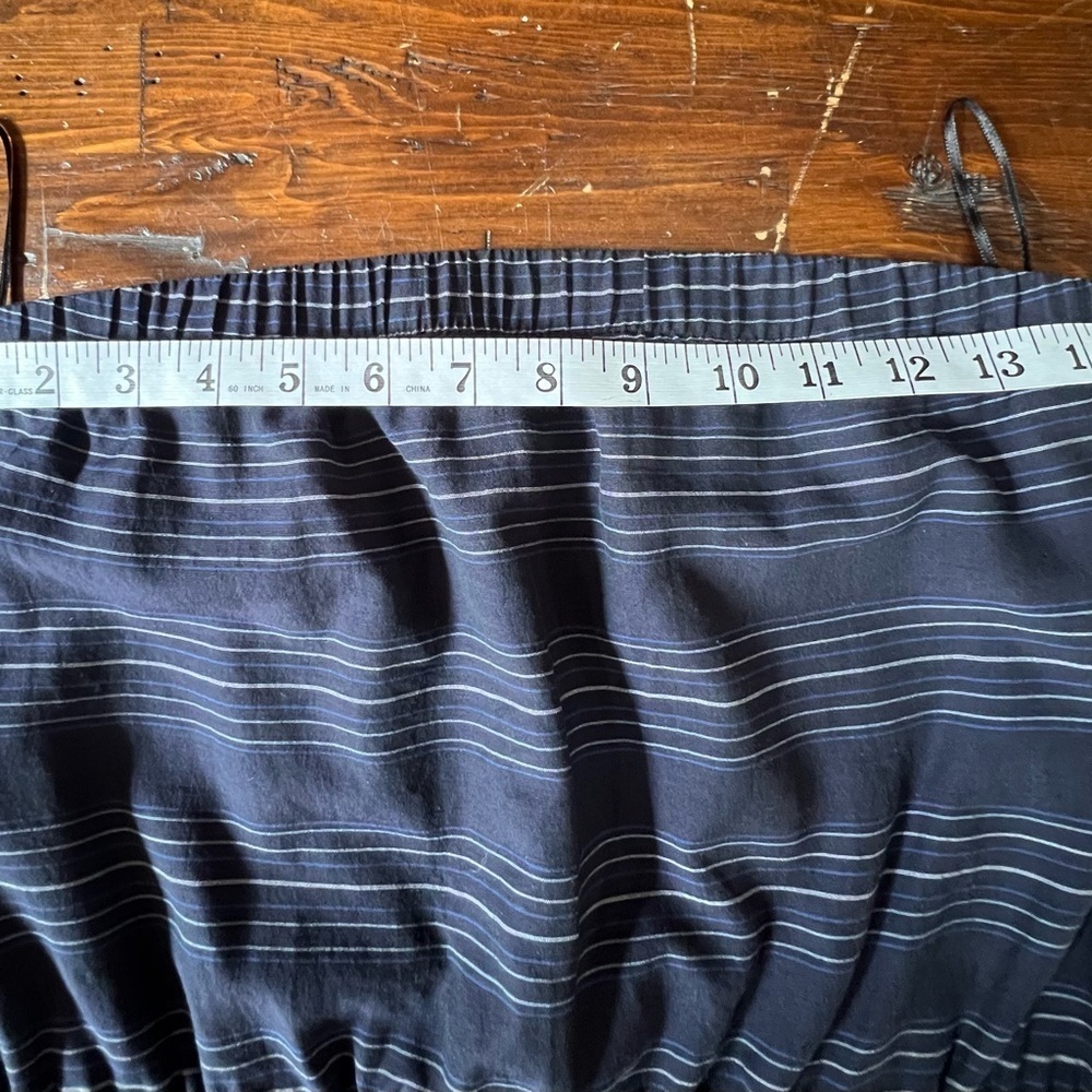 Theory Strapless Nautical Navy Stripe Maxi Dress Size 6 $230 Rare!! Side slit - Picture 9 of 12
